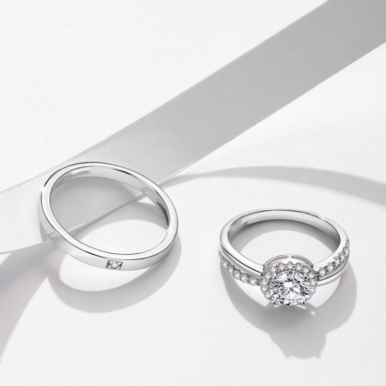 Couple Rings Niche Design Gifts For Girlfriend Simple Memorial